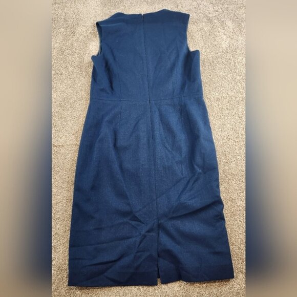 Talbots Blue Wool Shift Dress Blazer Suit Two Piece - Women’s US 8 - Picture 6 of 8